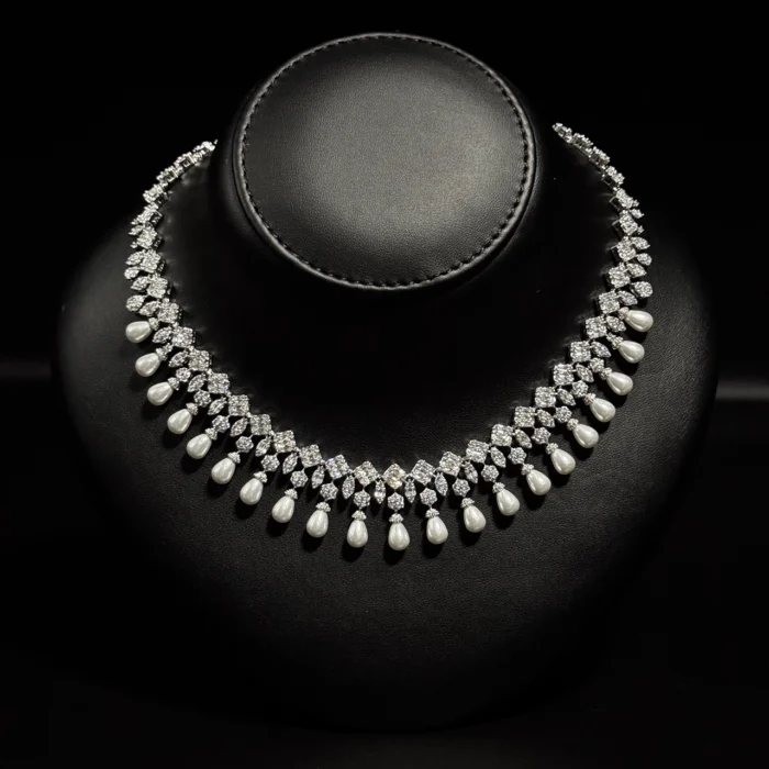 Rana white full set zircon Rhodium plated high quality - Image 3