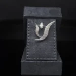 ⁦سارة بروش زركون أبيضن مطلي بالروديوم عالي الجودة⁩ - الصورة ⁦3⁩