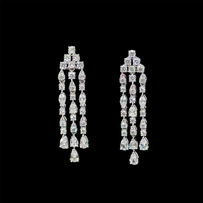 Metha white full set zircon Rhodium plated high quality - Image 5