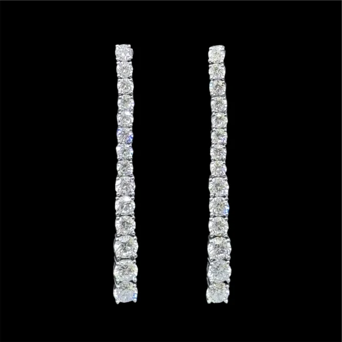 ⁦روضة تنس طقم زركون أبيض كامل 3 مم مطلي بالروديوم⁩ - الصورة ⁦5⁩