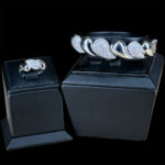 ⁦إيلان طقم كامل من الزركون الأبيض مطلي بالروديوم عالي الجودة⁩ - الصورة ⁦4⁩