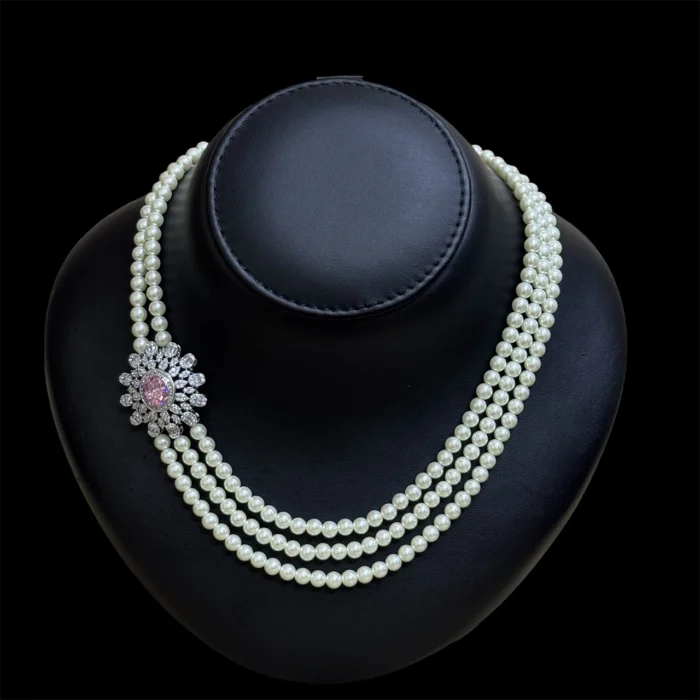 ⁦جيهان طقم زركون مطلي بالروديوم عالي الجودة⁩ - الصورة ⁦3⁩