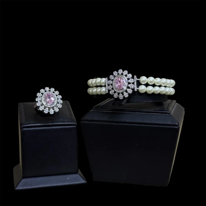 ⁦جيهان طقم زركون مطلي بالروديوم عالي الجودة⁩ - الصورة ⁦4⁩