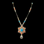 ⁦مايسا سلسلة ذهبية طويلة مرصعة بالزركون مطلي بالروديوم عالي الجودة⁩ - الصورة ⁦3⁩