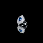 Nova Blue ring Rhodium plated high quality - Image 4