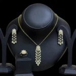 أماني طقم ذهبي من الزركون مطلي بالروديوم عالي الجودة